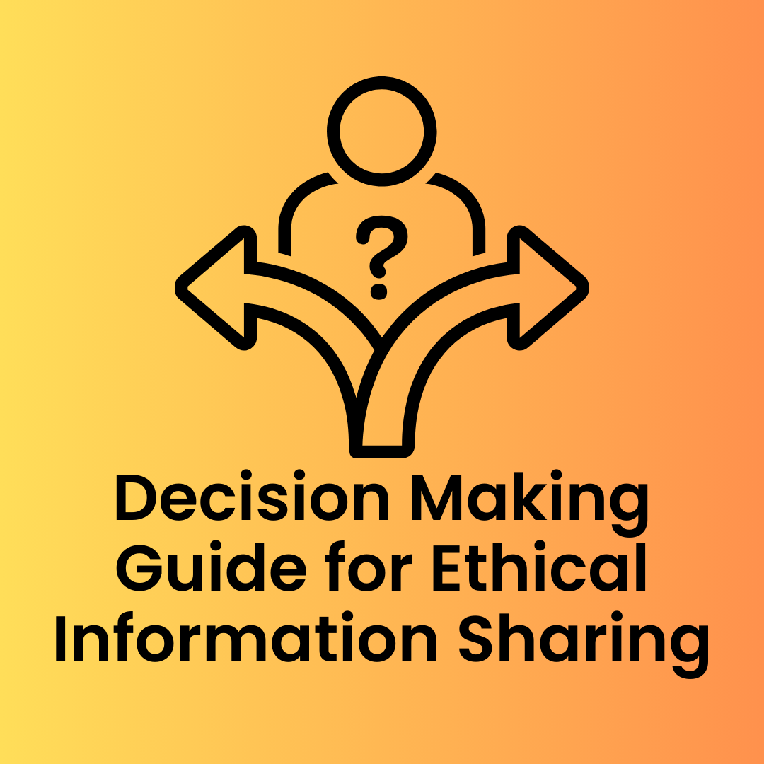 Person with two arrows and question mark, representing decision-making.