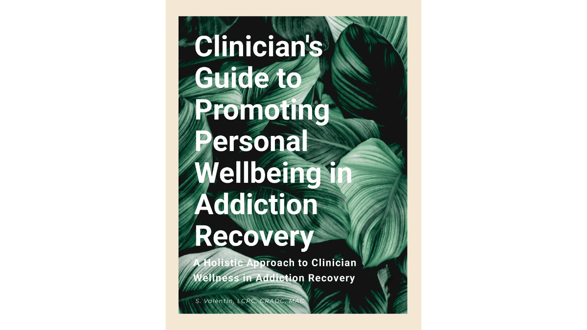 Cover page for Clinician's Guide to Promoting Wellbeing in Recovery