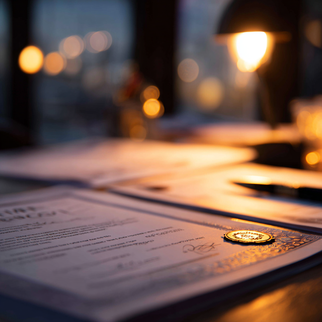 Close up of professional certification documents representing the training education and qualifications required for the Most Underrated Job in Mental Health