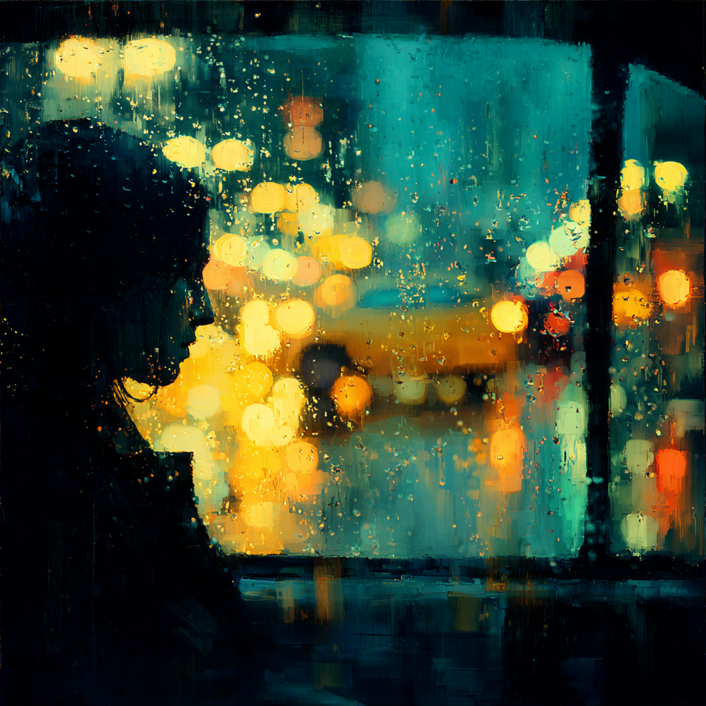 Silhouette of a person sitting alone in a parked car at night with blurred city lights reflecting the emotional processing that happens When Clients Trigger You as a Clinician