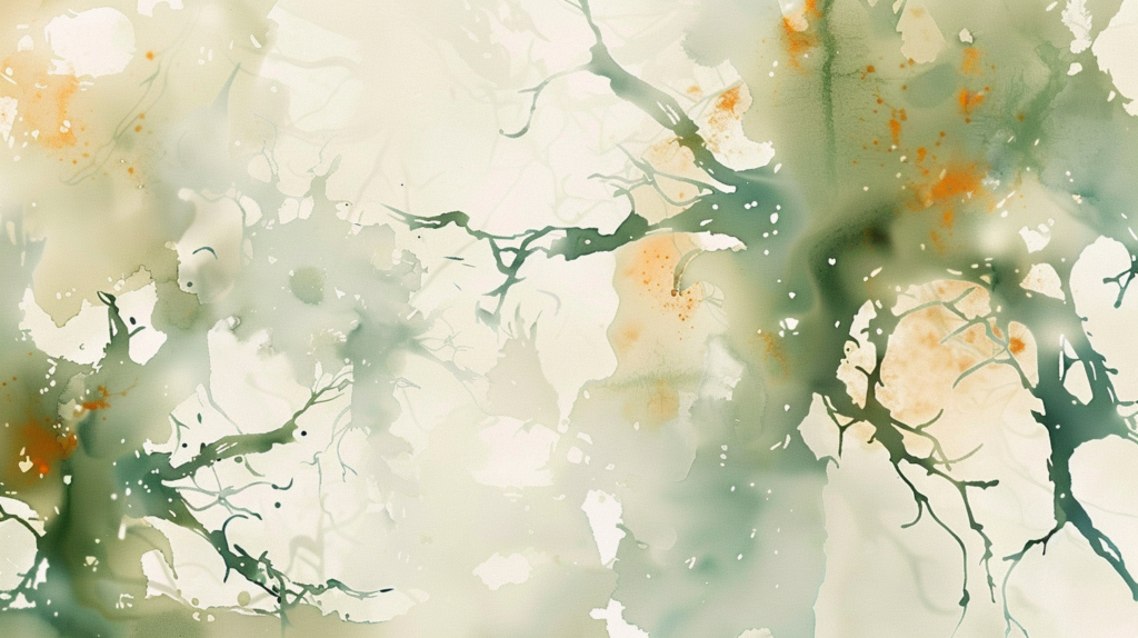 Watercolor illustration of neural pathways showing the nervous system behind the clinician freeze response